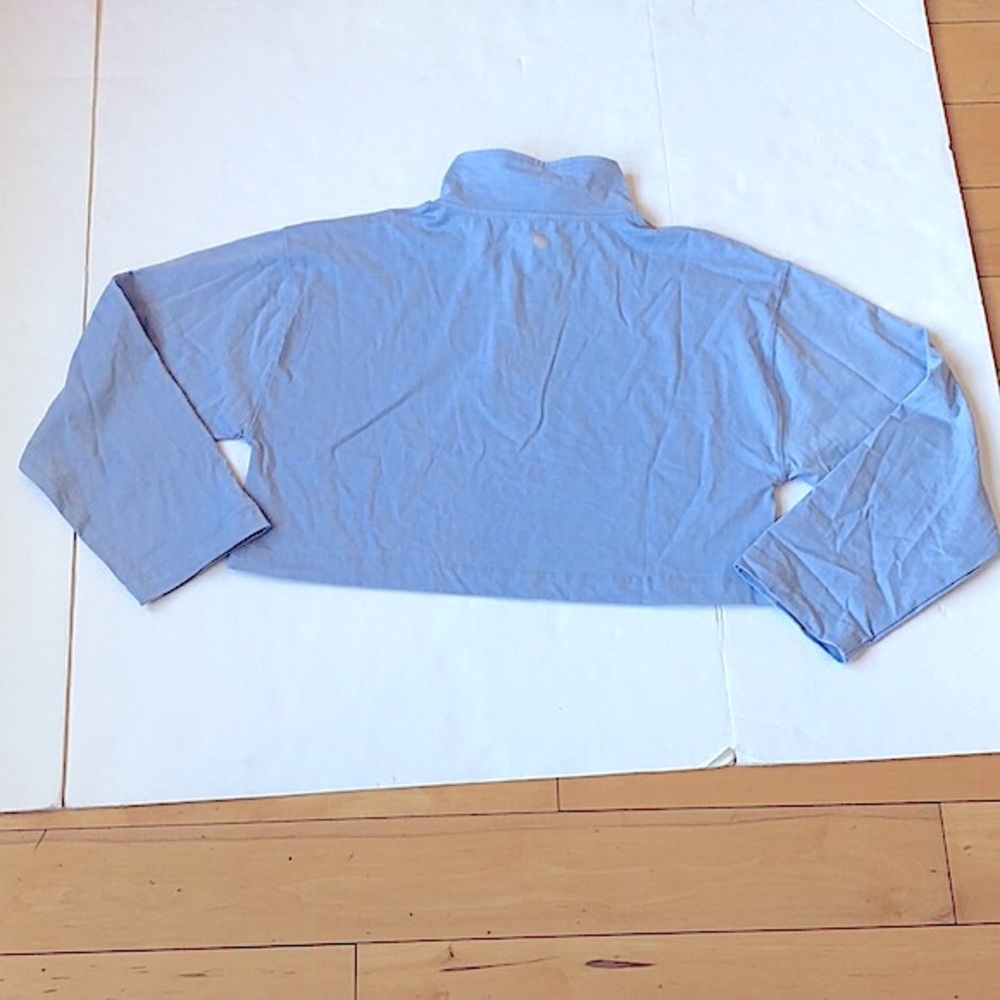 NWT Cotton On Body 4 Button Long Sleeve Crop Top In Iced Sky Size - Picture 7 of 12